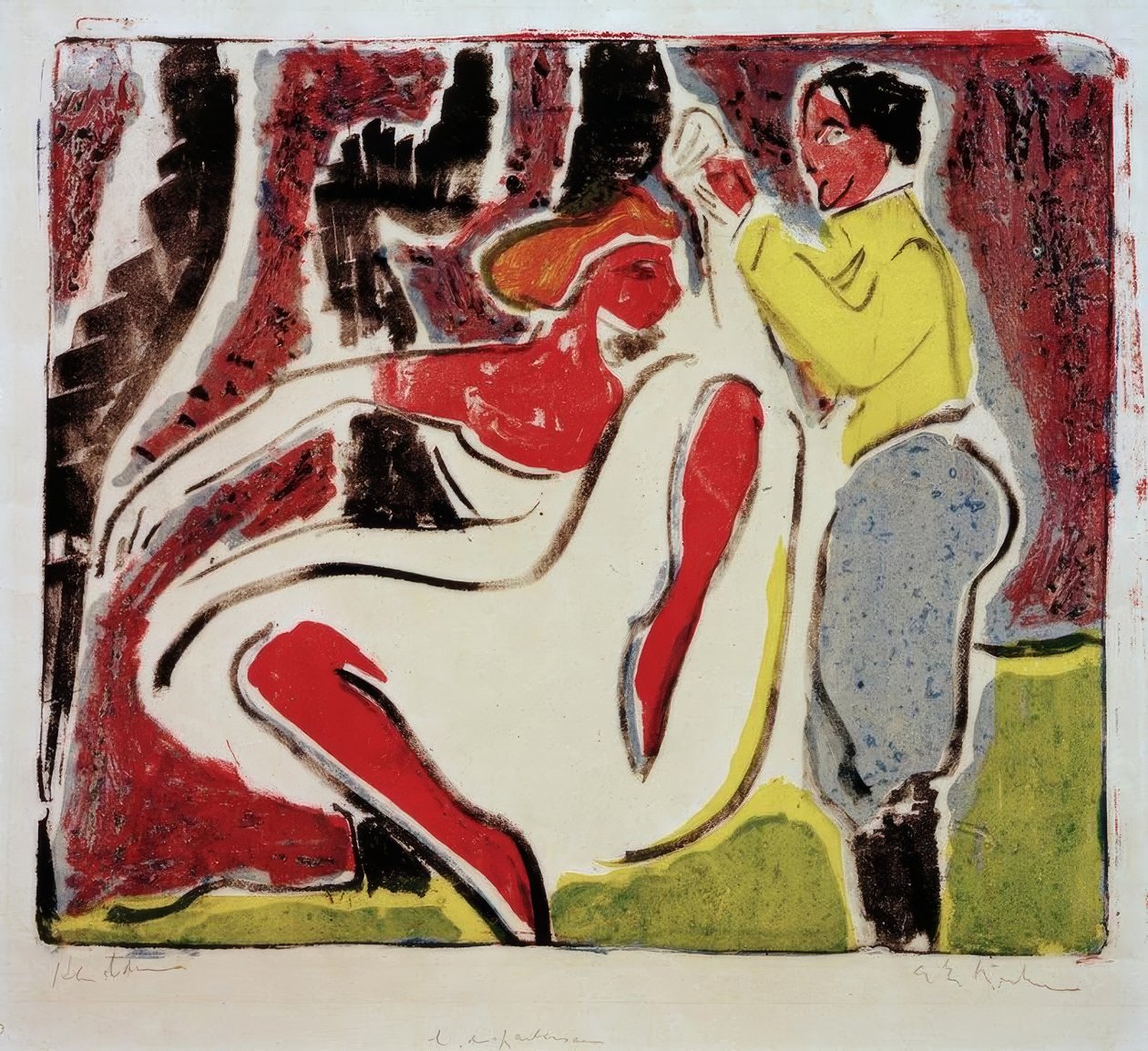 Ryskt dansarepar av Ernst Ludwig Kirchner