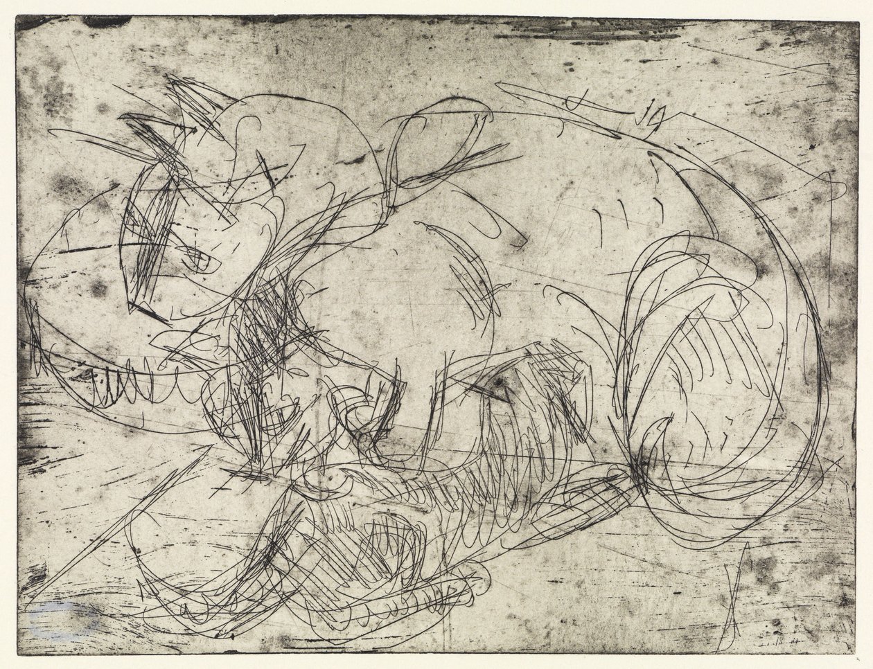 Amande katt (stående format)/ Amande katt (liggande format) av Ernst Ludwig Kirchner
