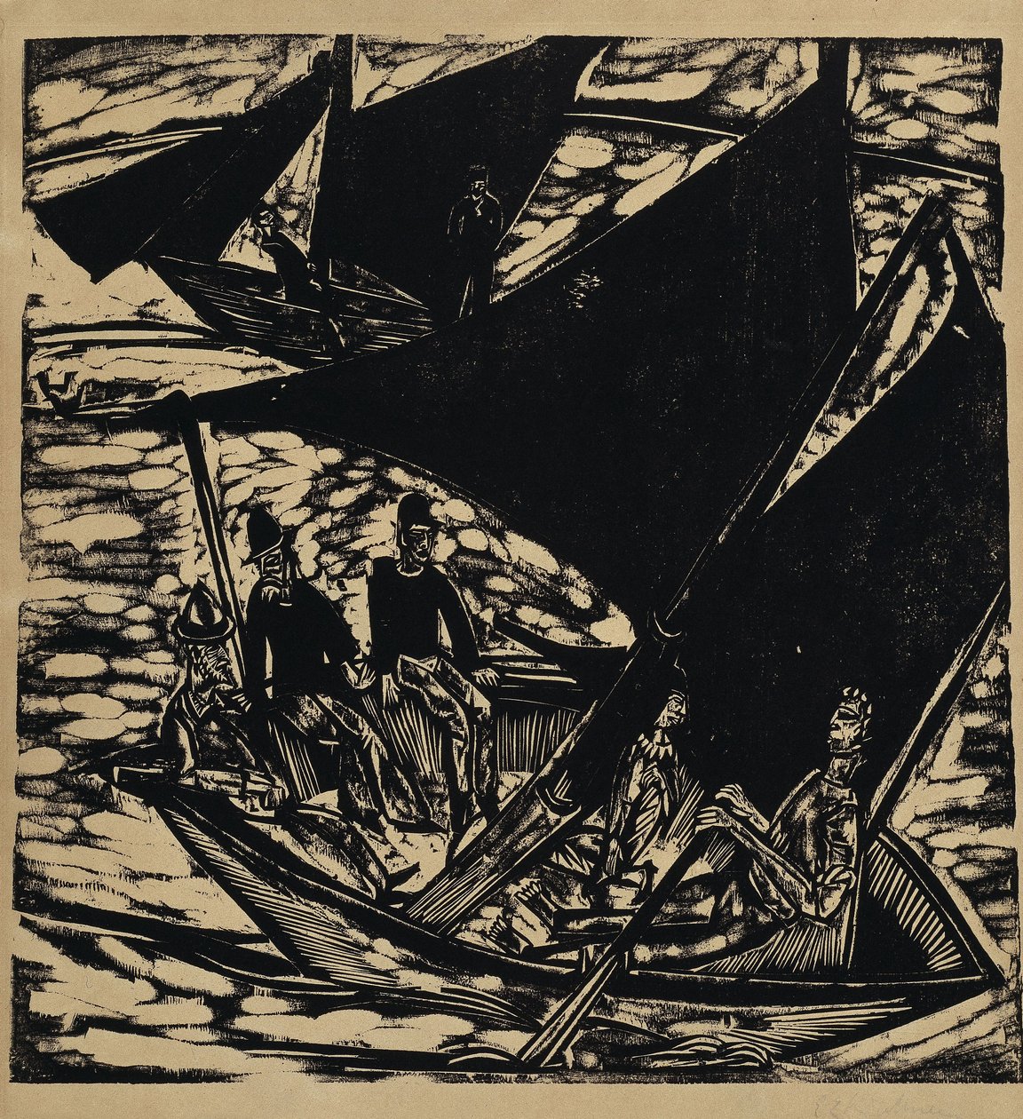Segelbåtar vid Fehmarn av Ernst Ludwig Kirchner