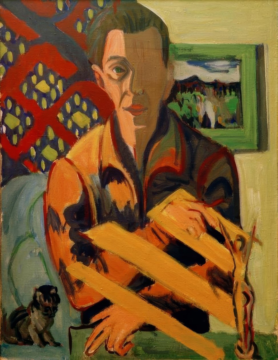 Självporträtt av Ernst Ludwig Kirchner
