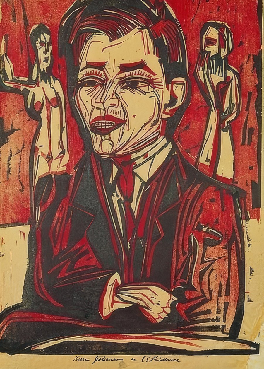 Självporträtt av Ernst Ludwig Kirchner