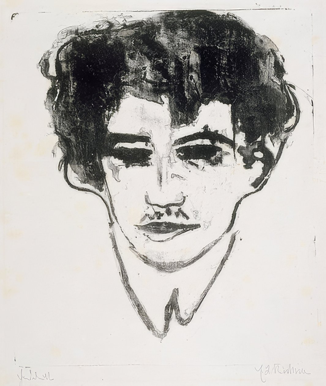 Självporträtt. Omkring 1908 av Ernst Ludwig Kirchner