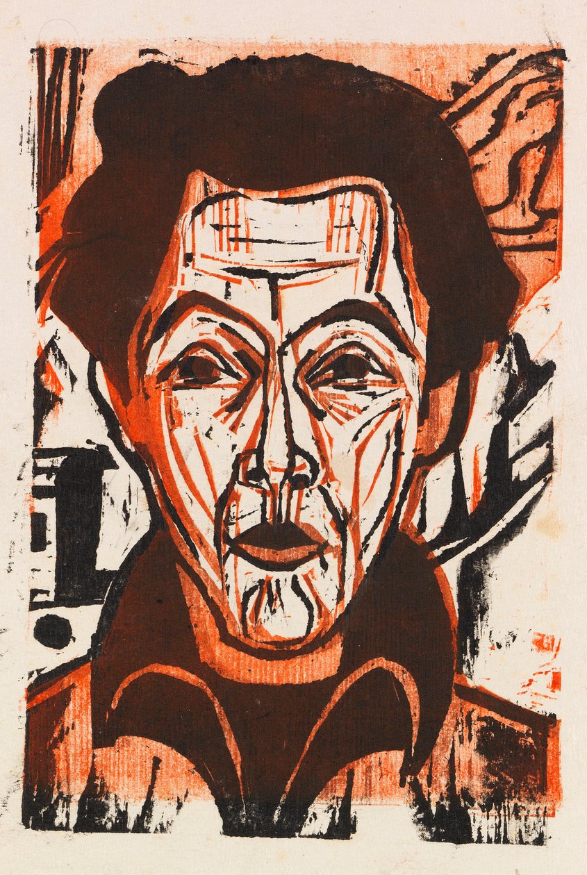Självporträtt, 1926. av Ernst Ludwig Kirchner