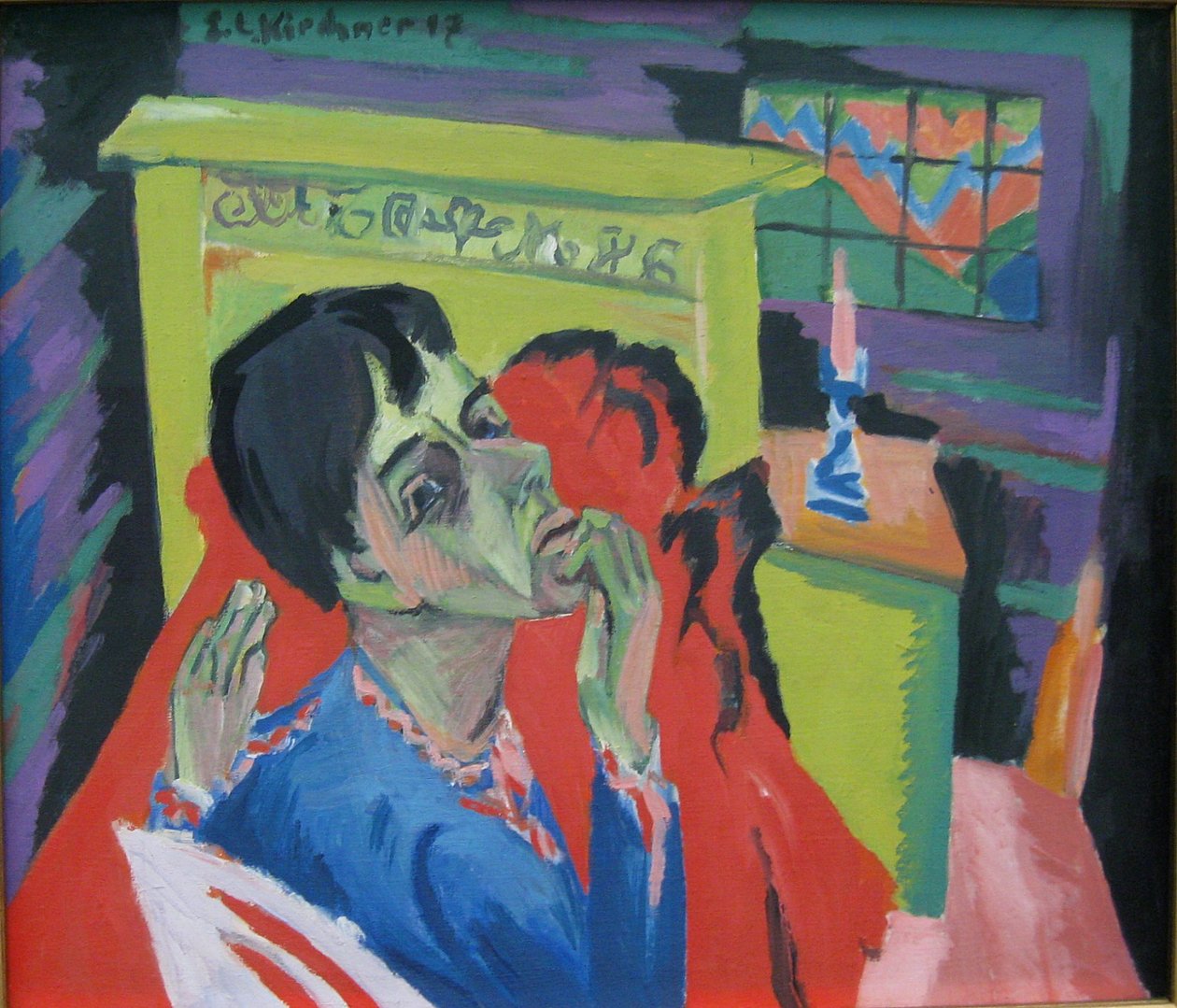 Självporträtt som en sjuk man av Ernst Ludwig Kirchner