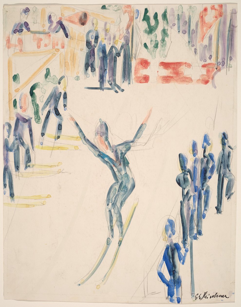 Skidhoppare av Ernst Ludwig Kirchner