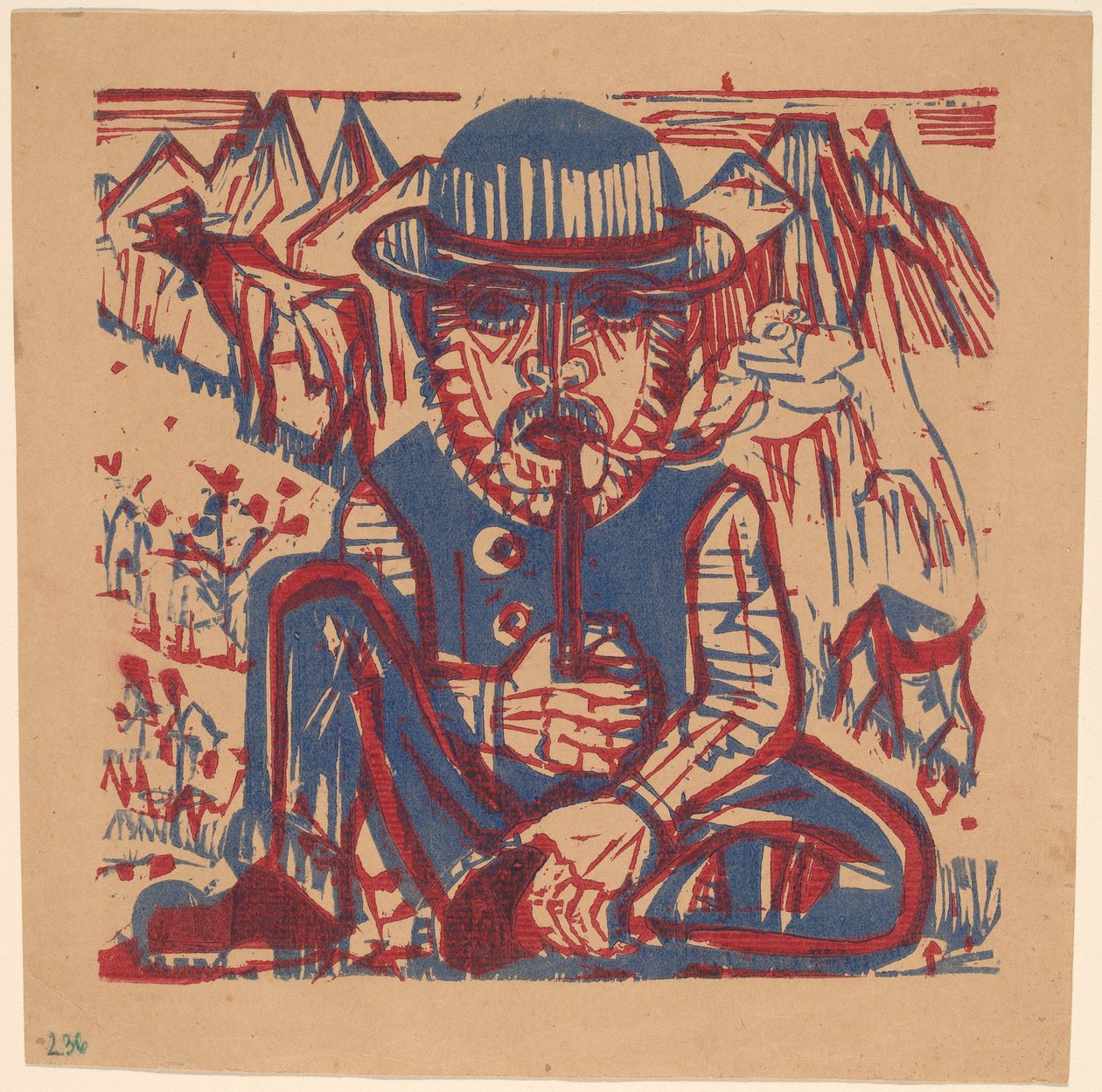 Rökande bonde av Ernst Ludwig Kirchner