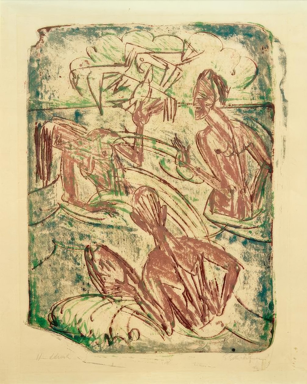 Stänkbad av Ernst Ludwig Kirchner
