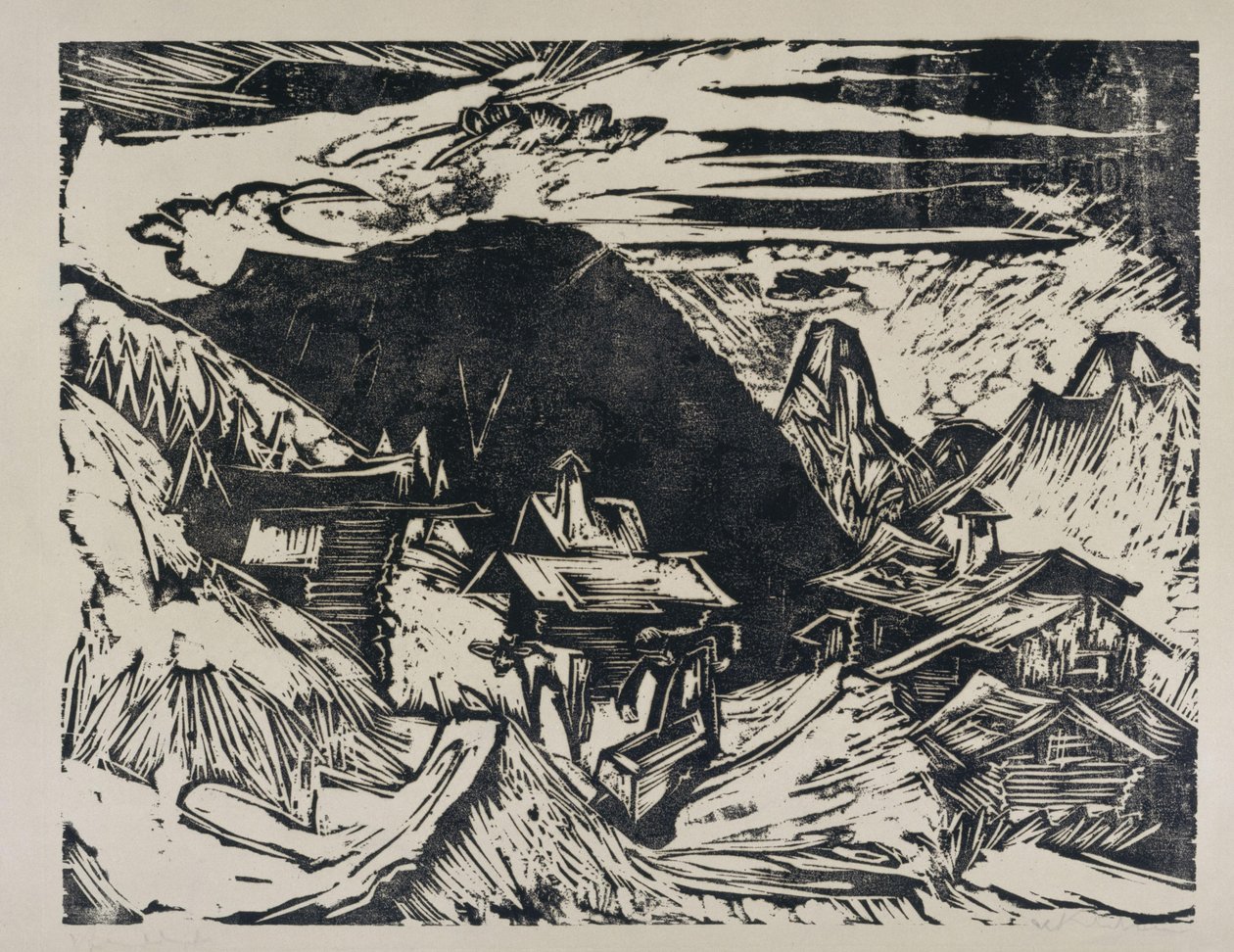 Stabil alpe av Ernst Ludwig Kirchner