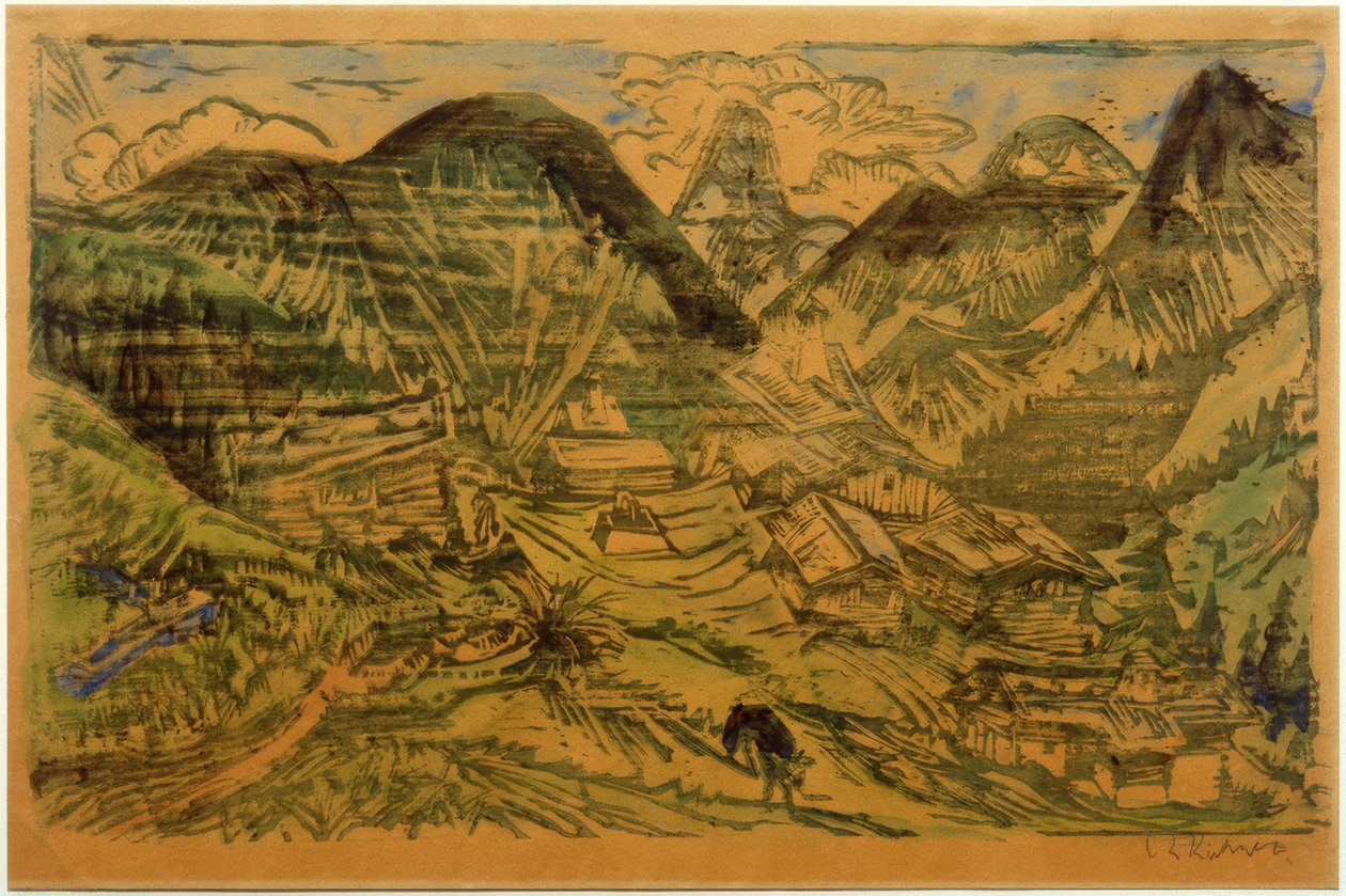 Stafelalp med Tinzenhorn av Ernst Ludwig Kirchner