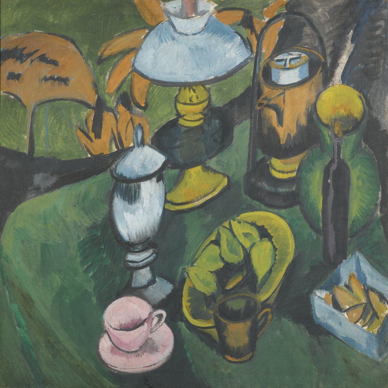 Stilleben med lampa av Ernst Ludwig Kirchner