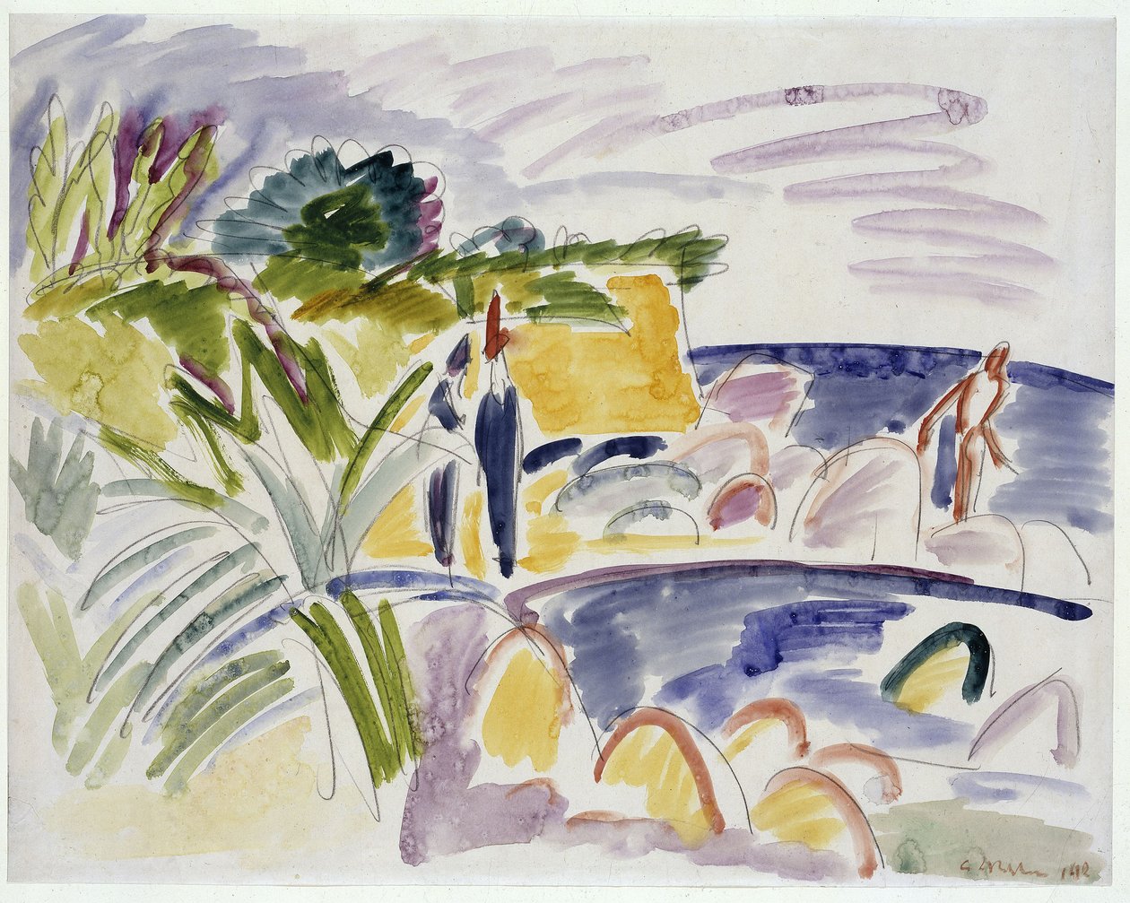 Stranden på Fehmarn av Ernst Ludwig Kirchner