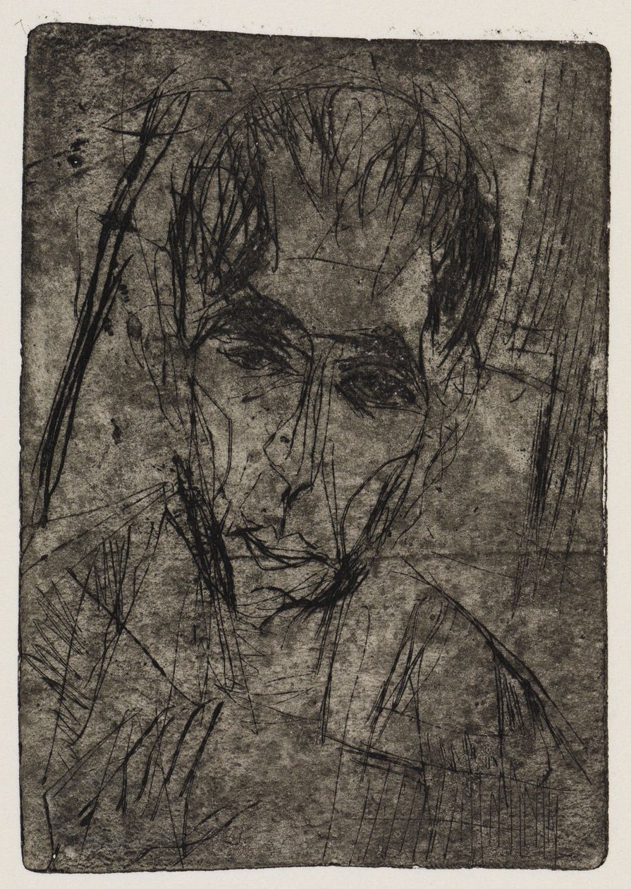 Vägkurva/Porträtt av Wilhelmine Julow I av Ernst Ludwig Kirchner