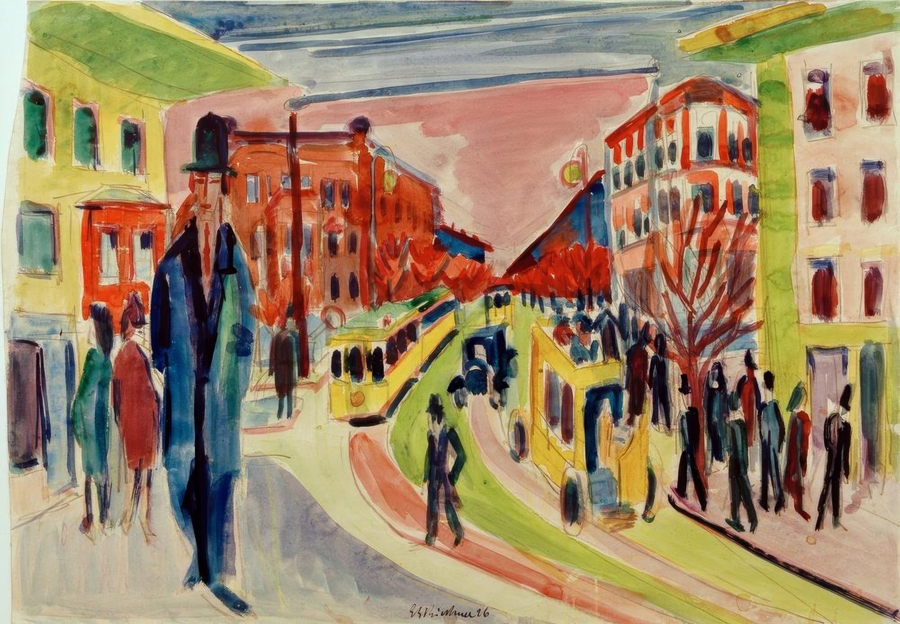 Gatubild av Ernst Ludwig Kirchner