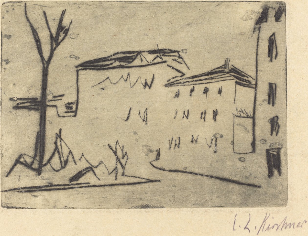 Street Corner i Dresden (Strassenecke Dresden) av Ernst Ludwig Kirchner