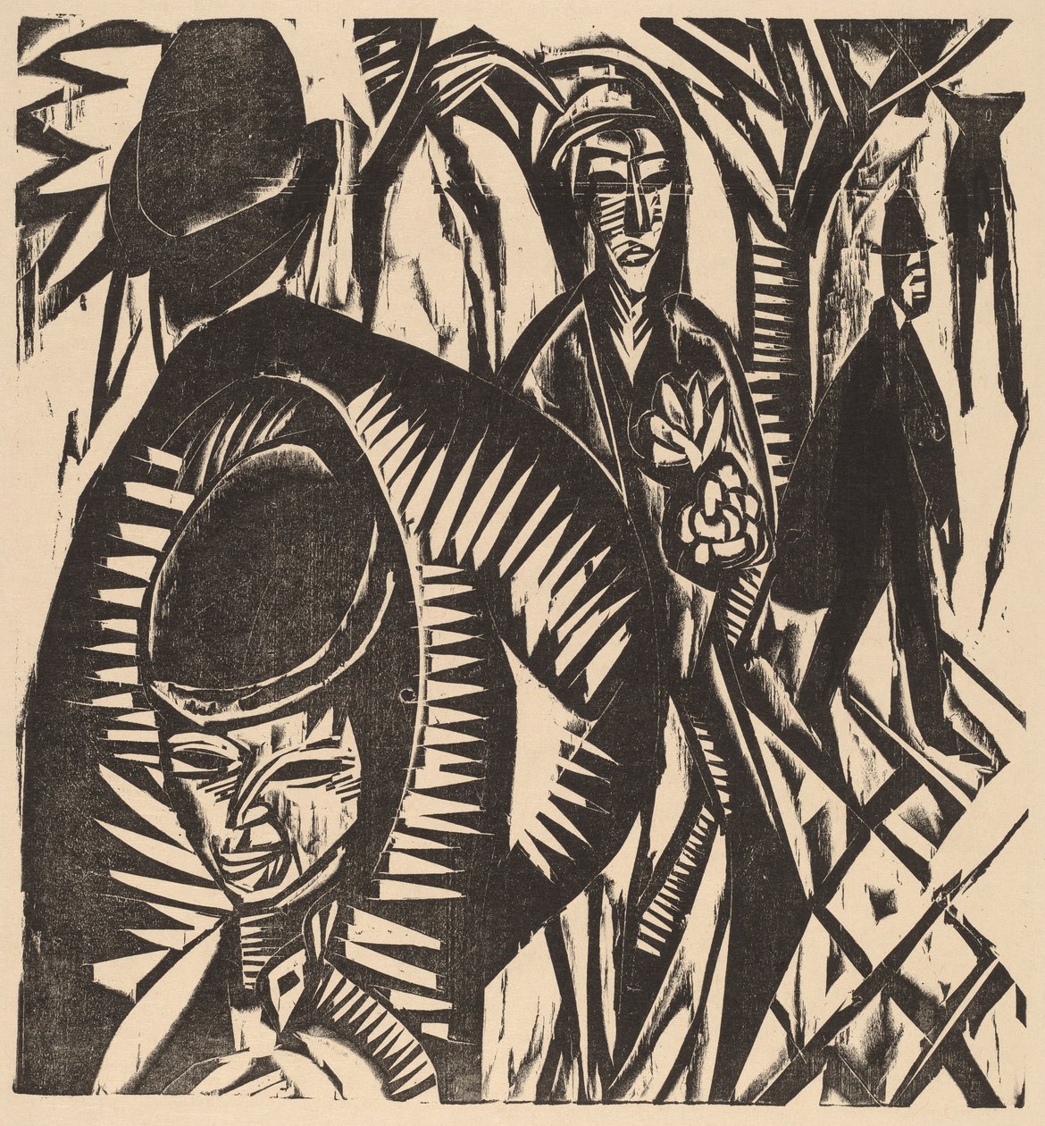 Gatubild efter regnet av Ernst Ludwig Kirchner