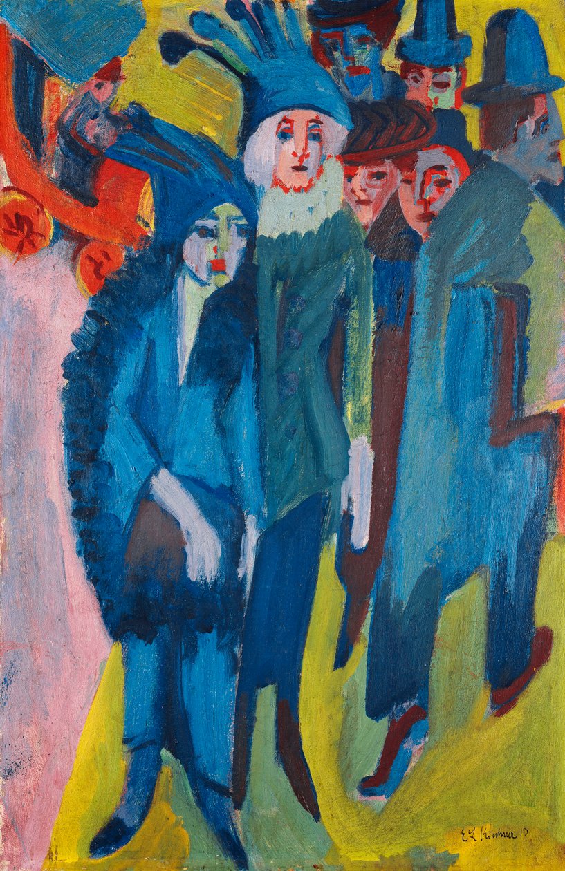 Gatubild; Strassenszene, 1913 av Ernst Ludwig Kirchner