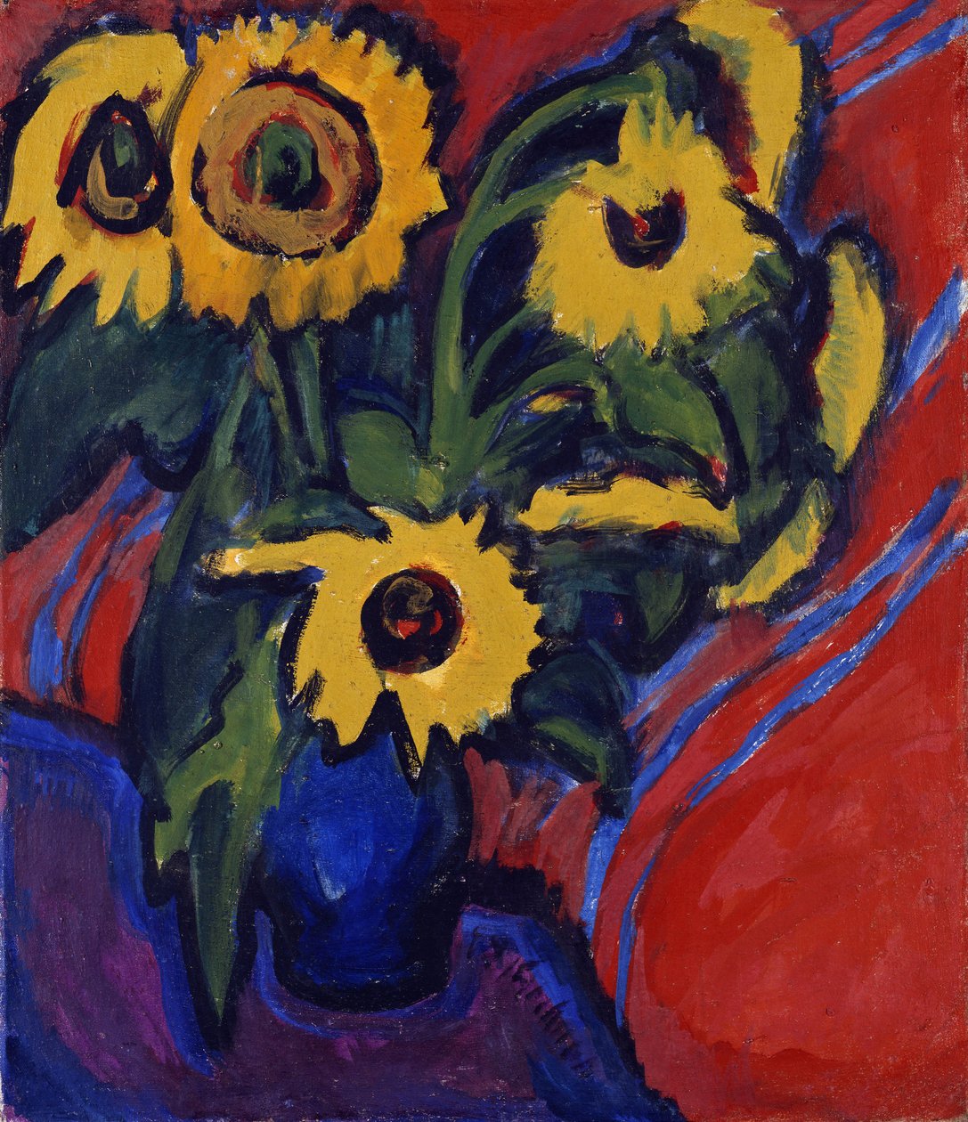 Solrosor, 1909-18 av Ernst Ludwig Kirchner