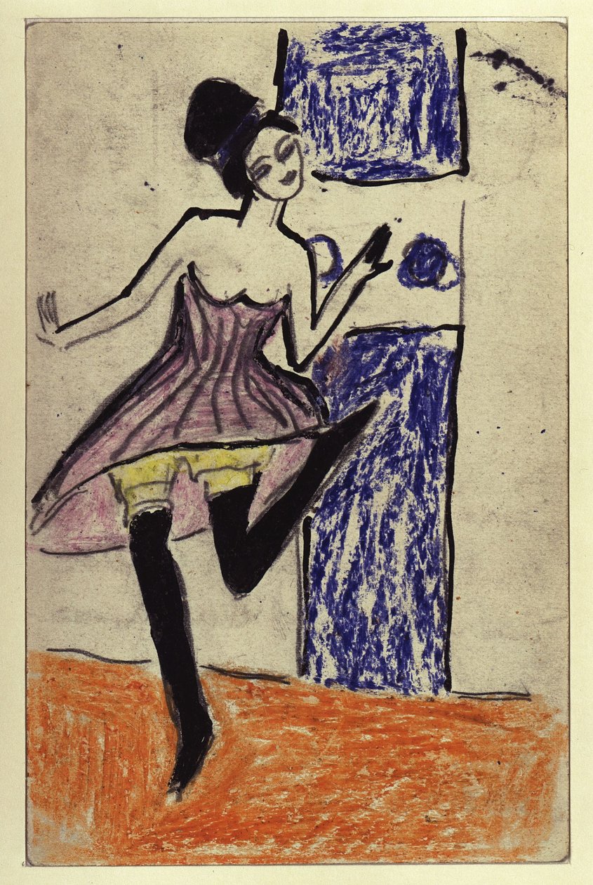 Tänzerin (Postkarte an Maschka Mueller) av Ernst Ludwig Kirchner