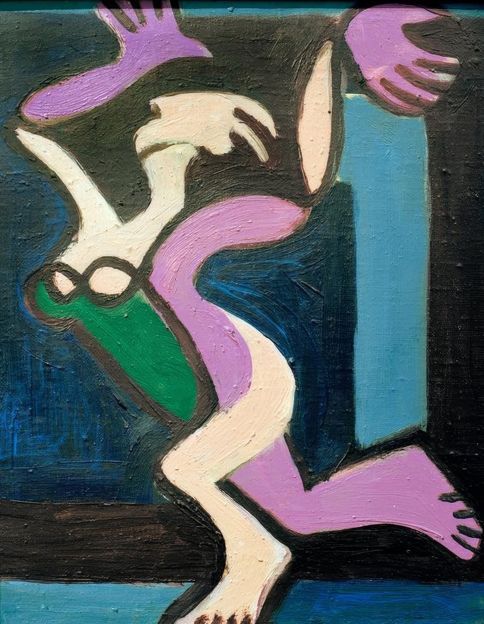 Dansande kvinnlig naken, Gret Palucca av Ernst Ludwig Kirchner