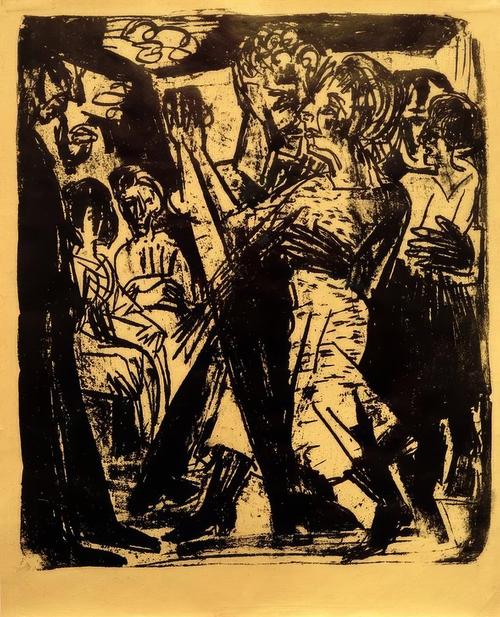Dansande bondepar av Ernst Ludwig Kirchner