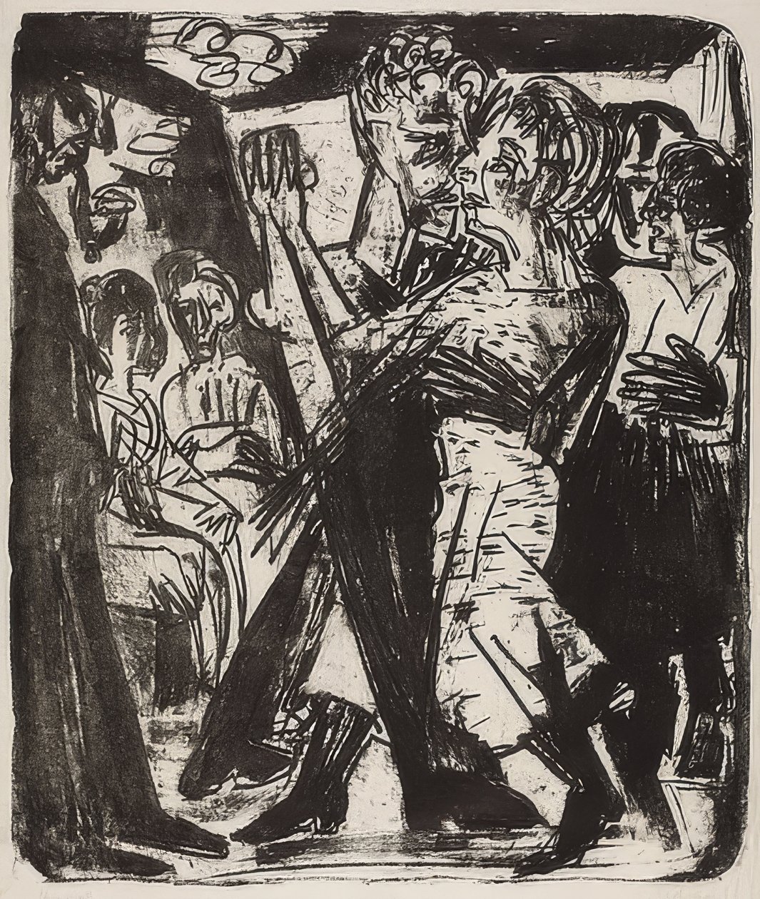 Dansande bondepar. 1920 av Ernst Ludwig Kirchner