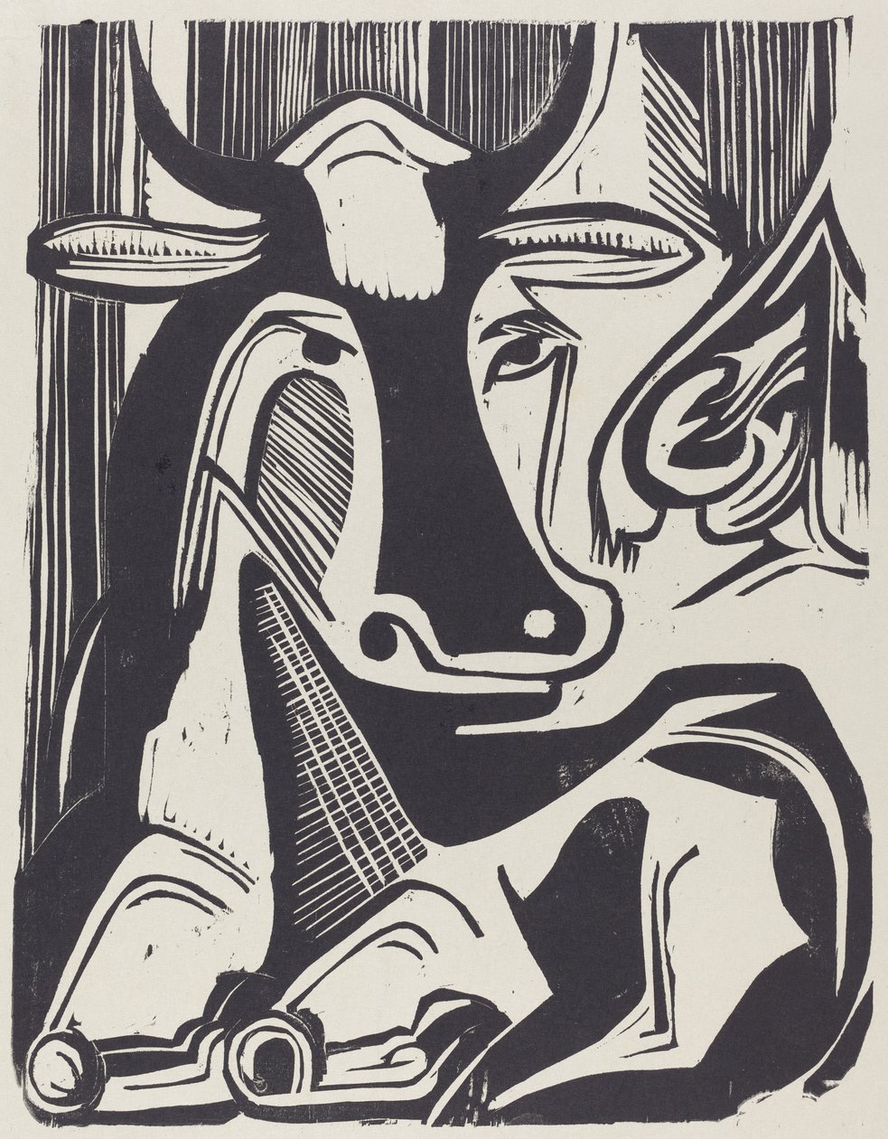 Den stora kon som ligger ner (Grosse Liegende Kuh) av Ernst Ludwig Kirchner