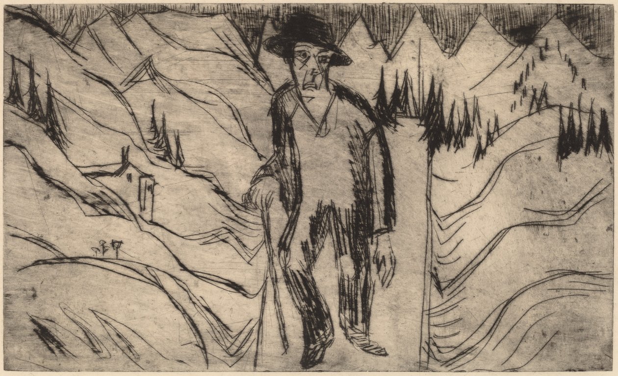 Vandraren av Ernst Ludwig Kirchner