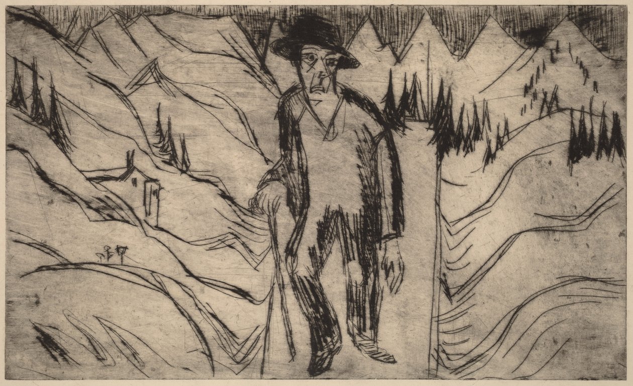Vandraren av Ernst Ludwig Kirchner