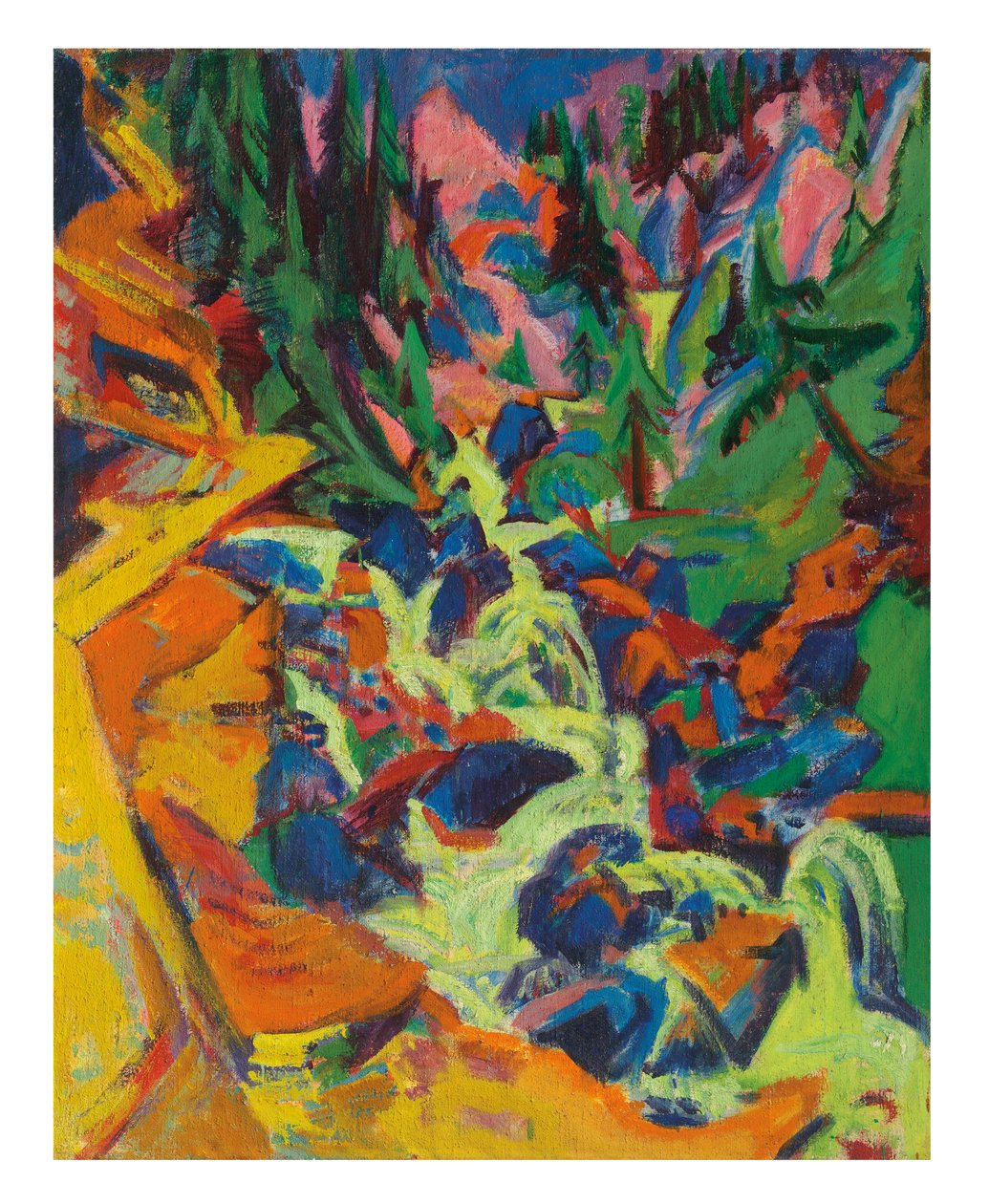 Vattenfallet, 1919 av Ernst Ludwig Kirchner