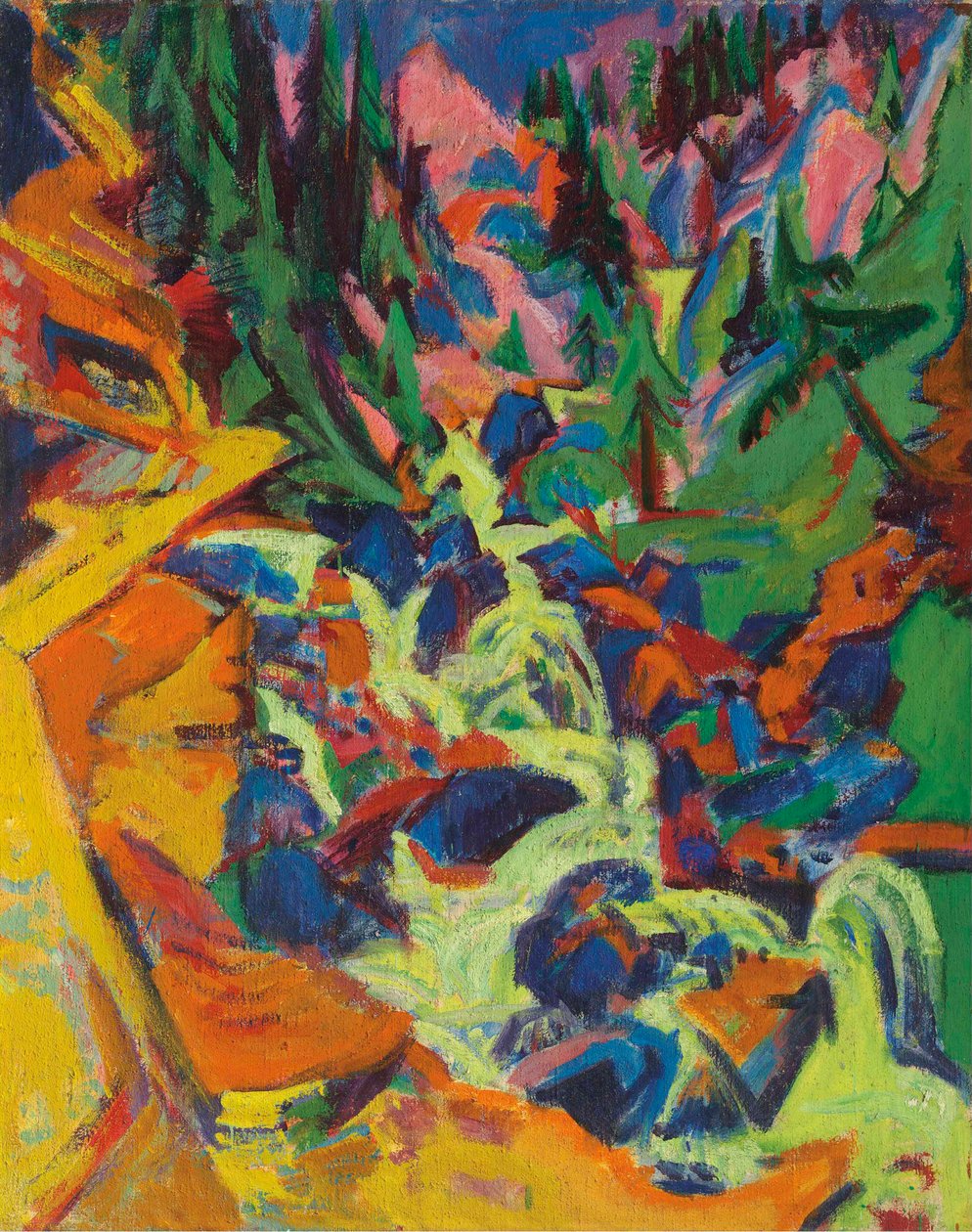 Vattenfallet, 1919. av Ernst Ludwig Kirchner