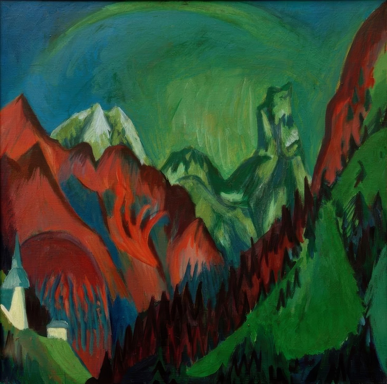 Tinzenhorn - Zügenschlucht bei Monstein av Ernst Ludwig Kirchner