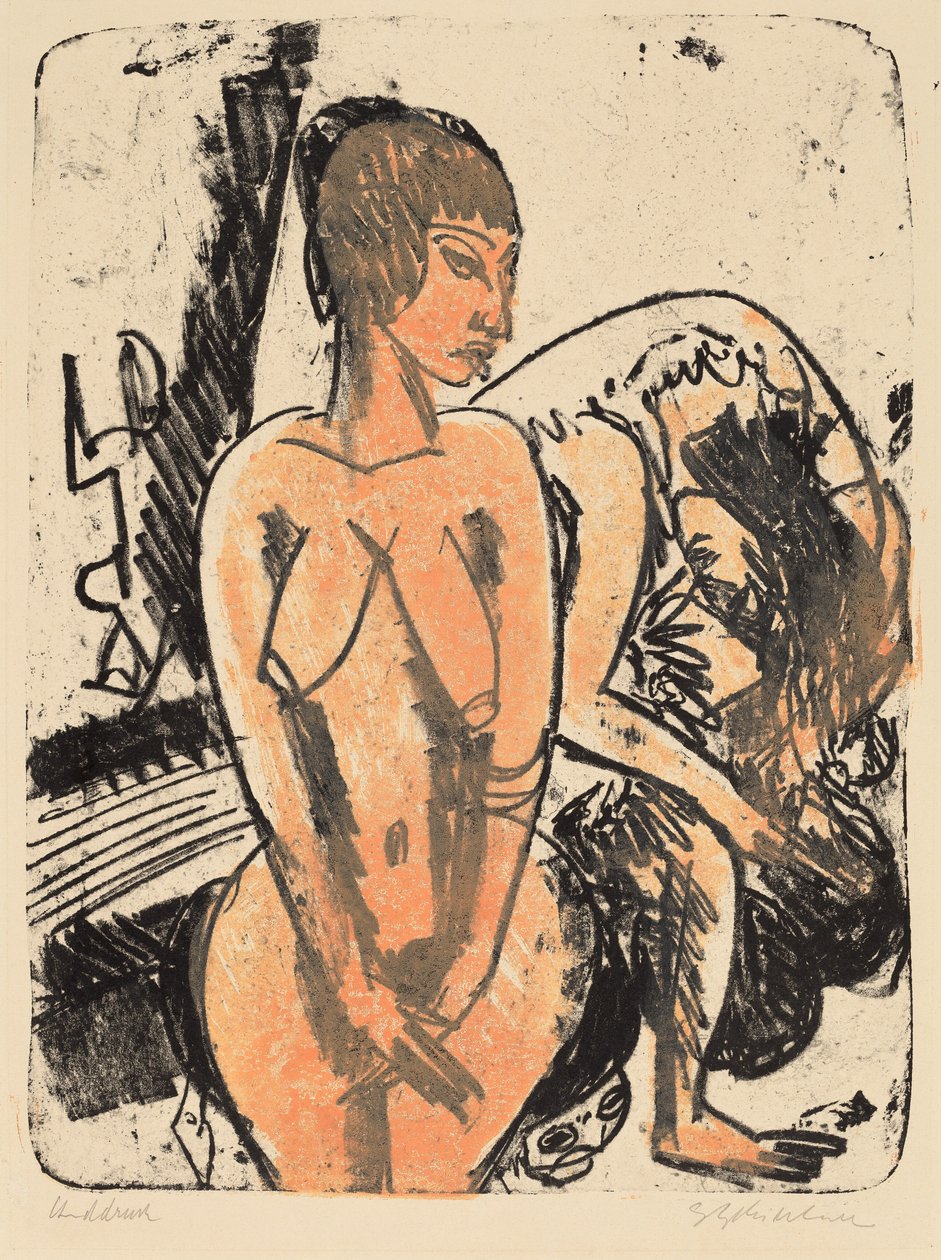 Två kvinnor av Ernst Ludwig Kirchner