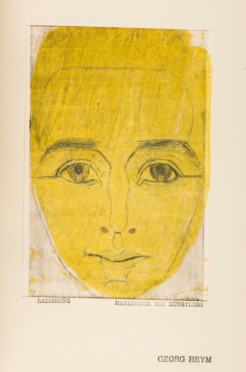 Umbra Vitae (livets kultur, porträtt av Georg Heym av Ernst Ludwig Kirchner