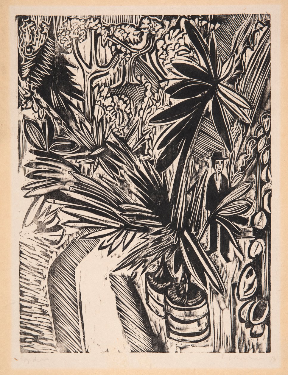 Växthus. Jena av Ernst Ludwig Kirchner