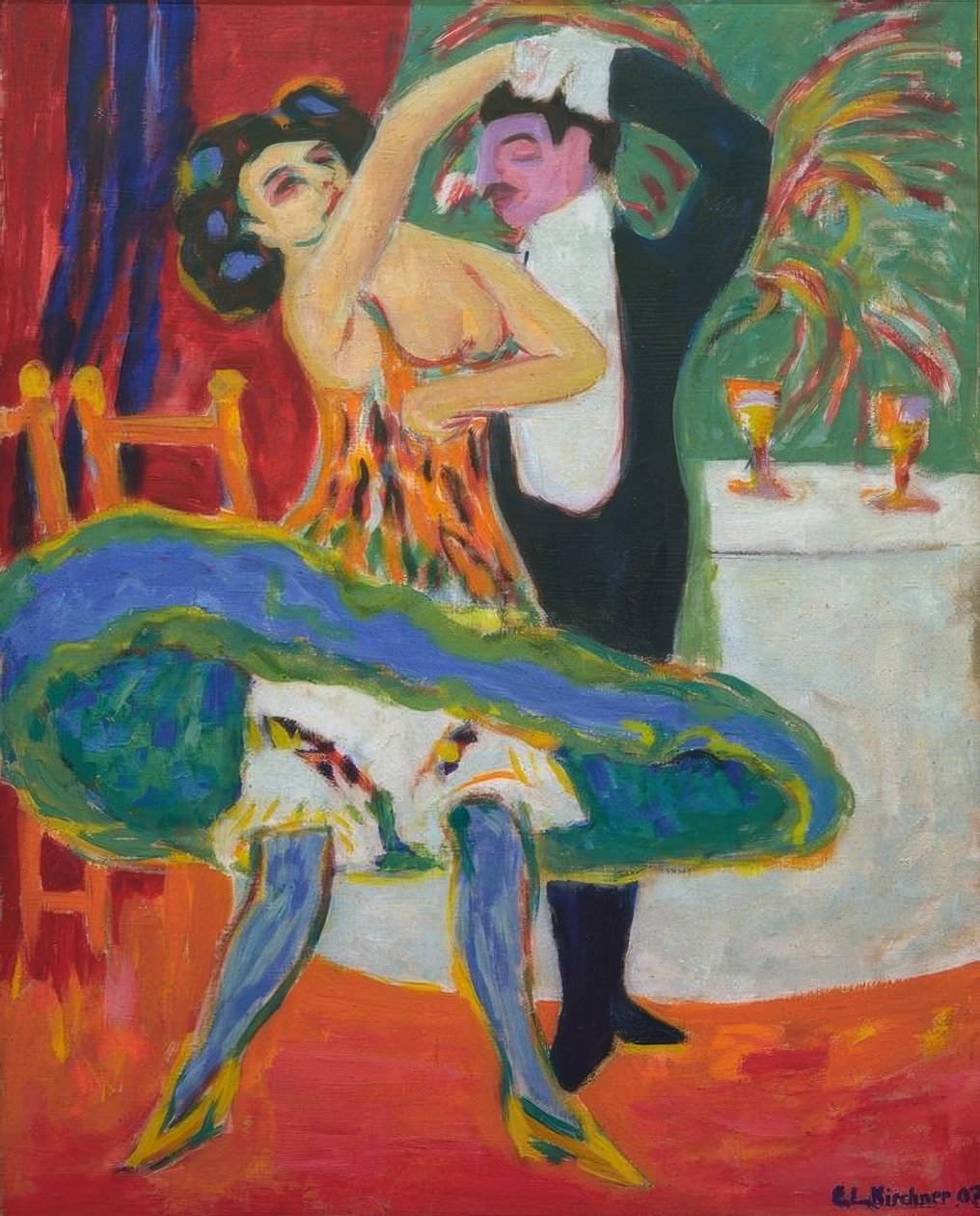 Varieté (engelsk danspar) av Ernst Ludwig Kirchner
