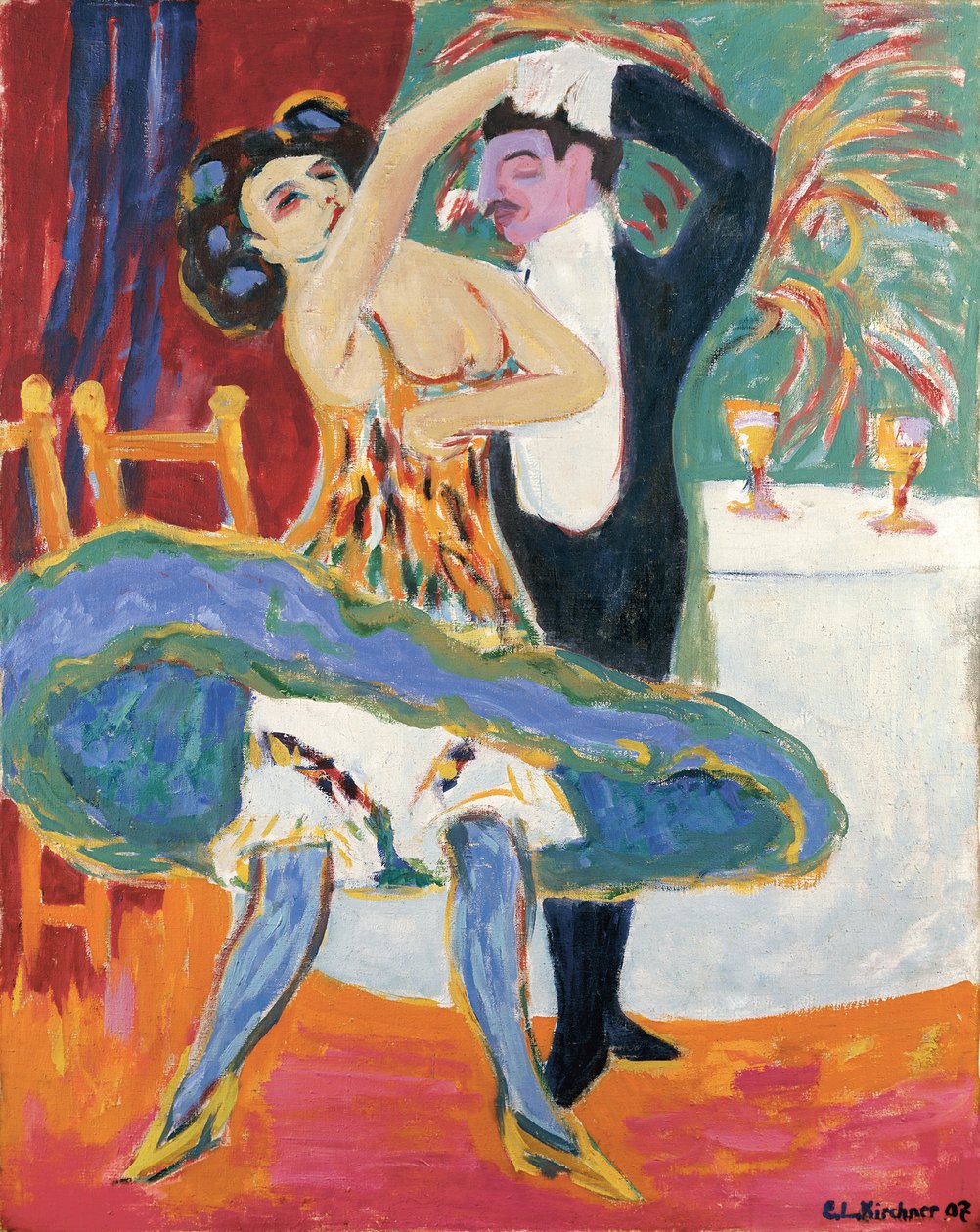 Vaudeville Theater (English Dancing Couple), ca 1909 (olja på duk) av Ernst Ludwig Kirchner