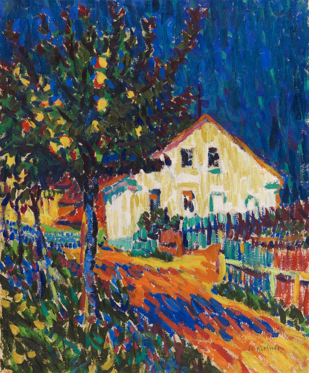 Bygata med äppelträd, 1907. av Ernst Ludwig Kirchner