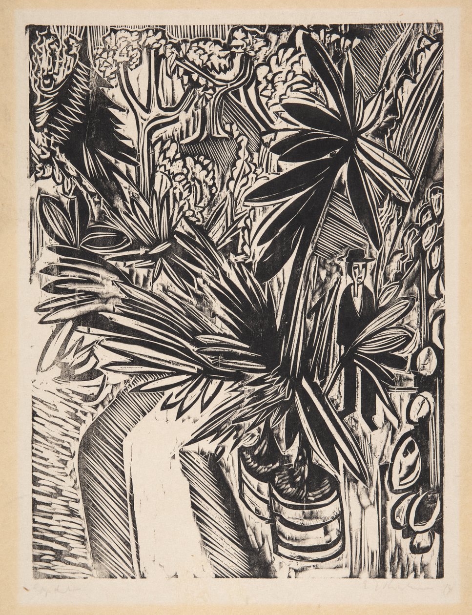 Växthus. Jena av Ernst Ludwig Kirchner