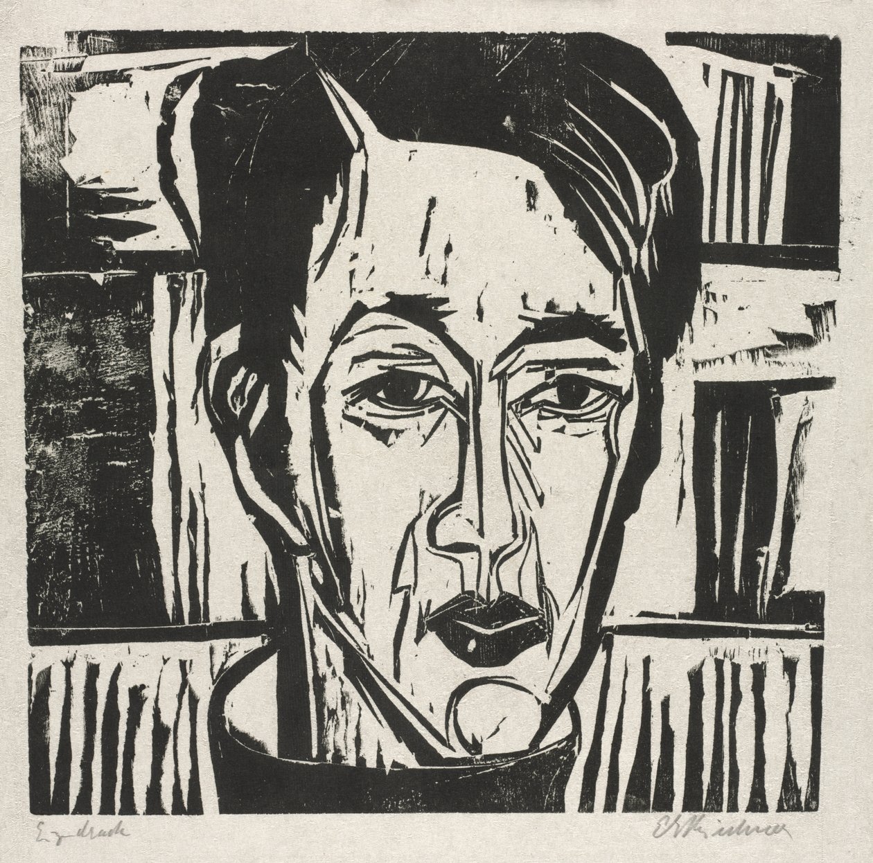 Wehrlin, Framåtvänd av Ernst Ludwig Kirchner