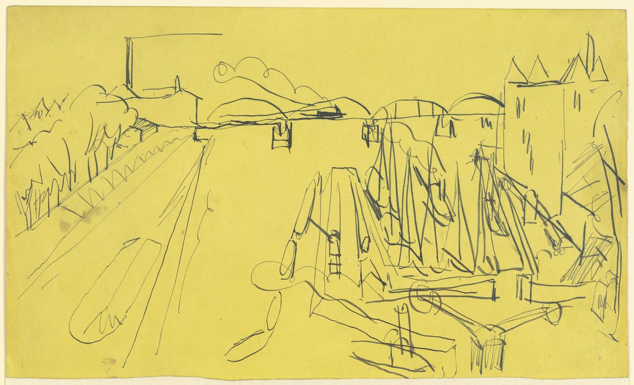 Westhafen Frankfurt am Main av Ernst Ludwig Kirchner