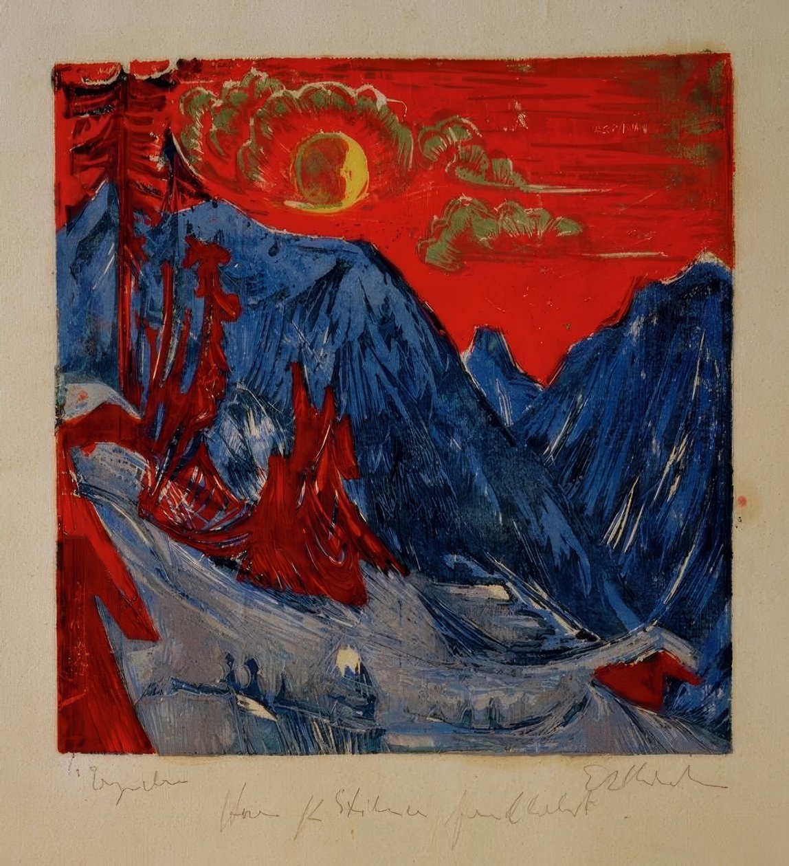 vinter mun natt av Ernst Ludwig Kirchner