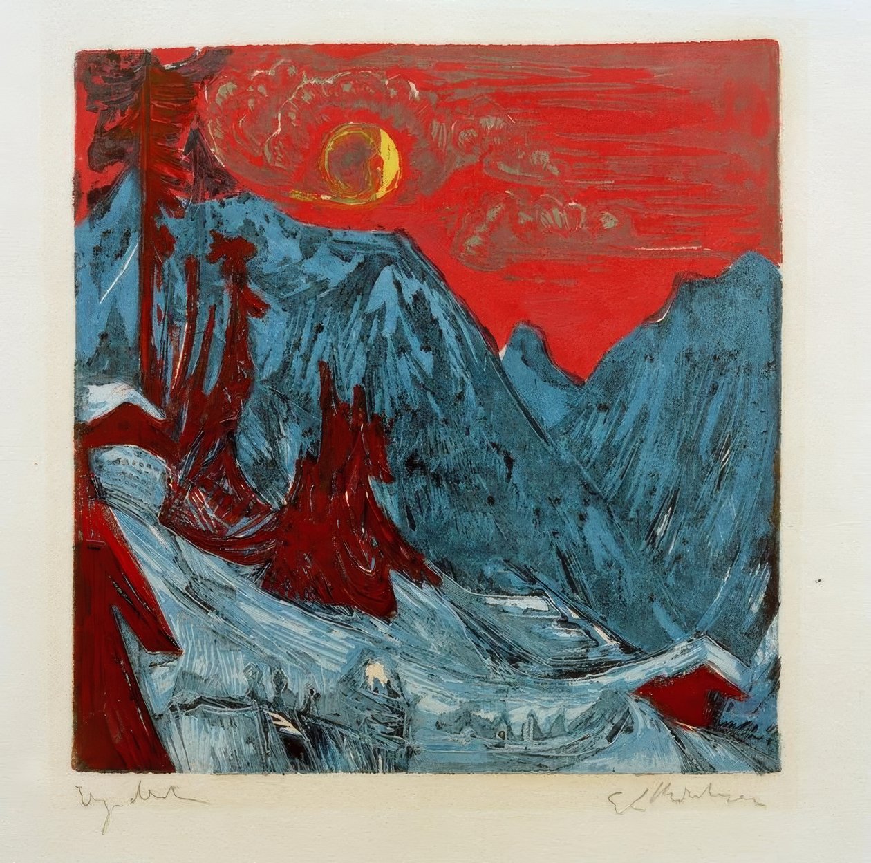 vinter mun natt av Ernst Ludwig Kirchner