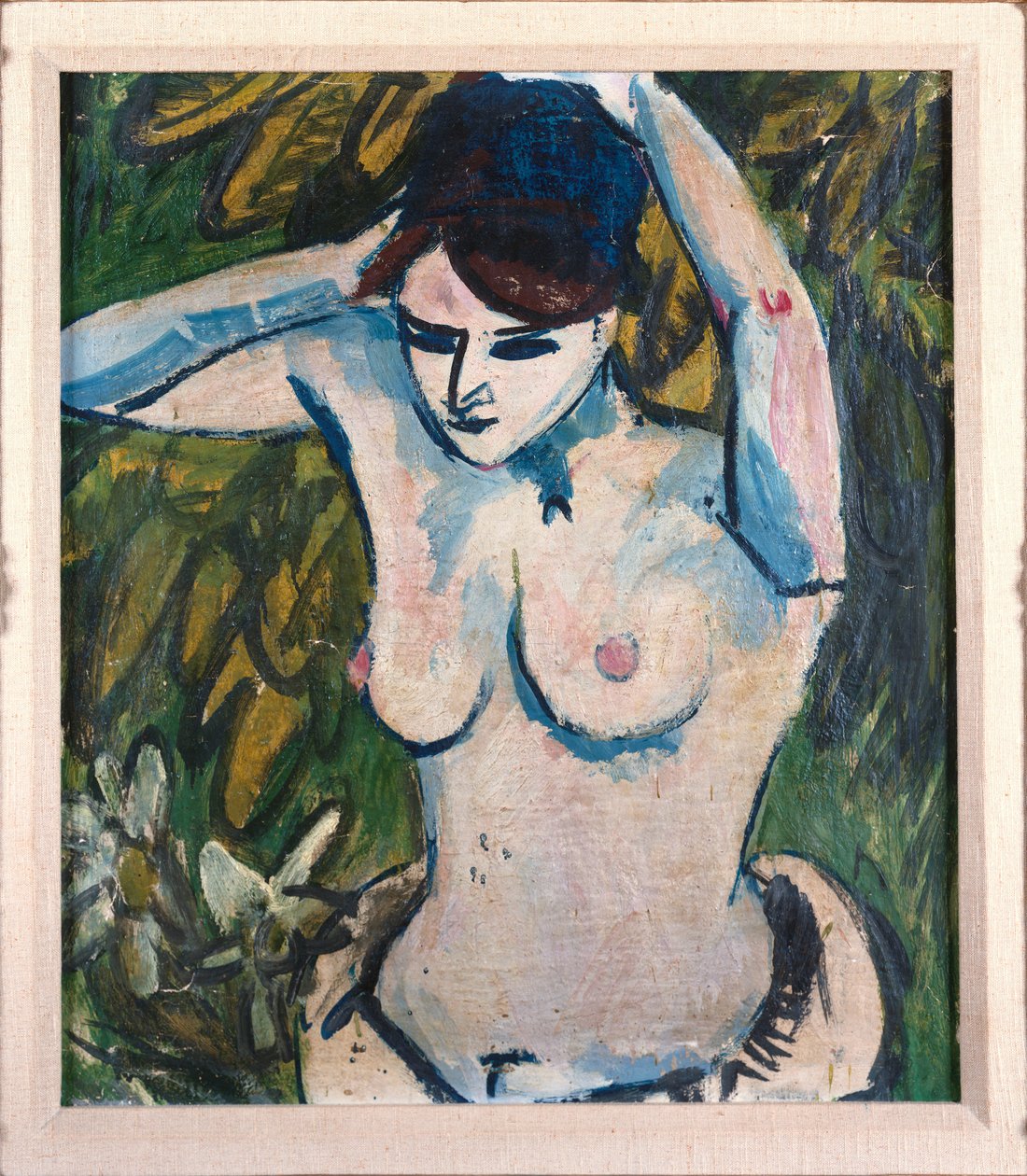 Kvinna med höjda armar, 1910 av Ernst Ludwig Kirchner
