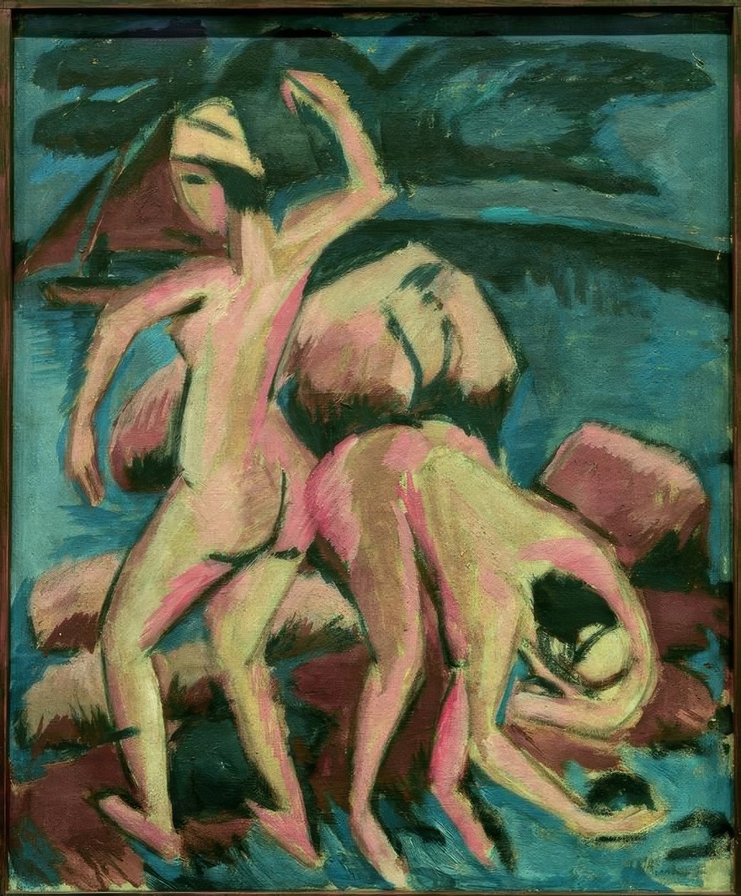 Två badgäster, Fehmarn av Ernst Ludwig Kirchner
