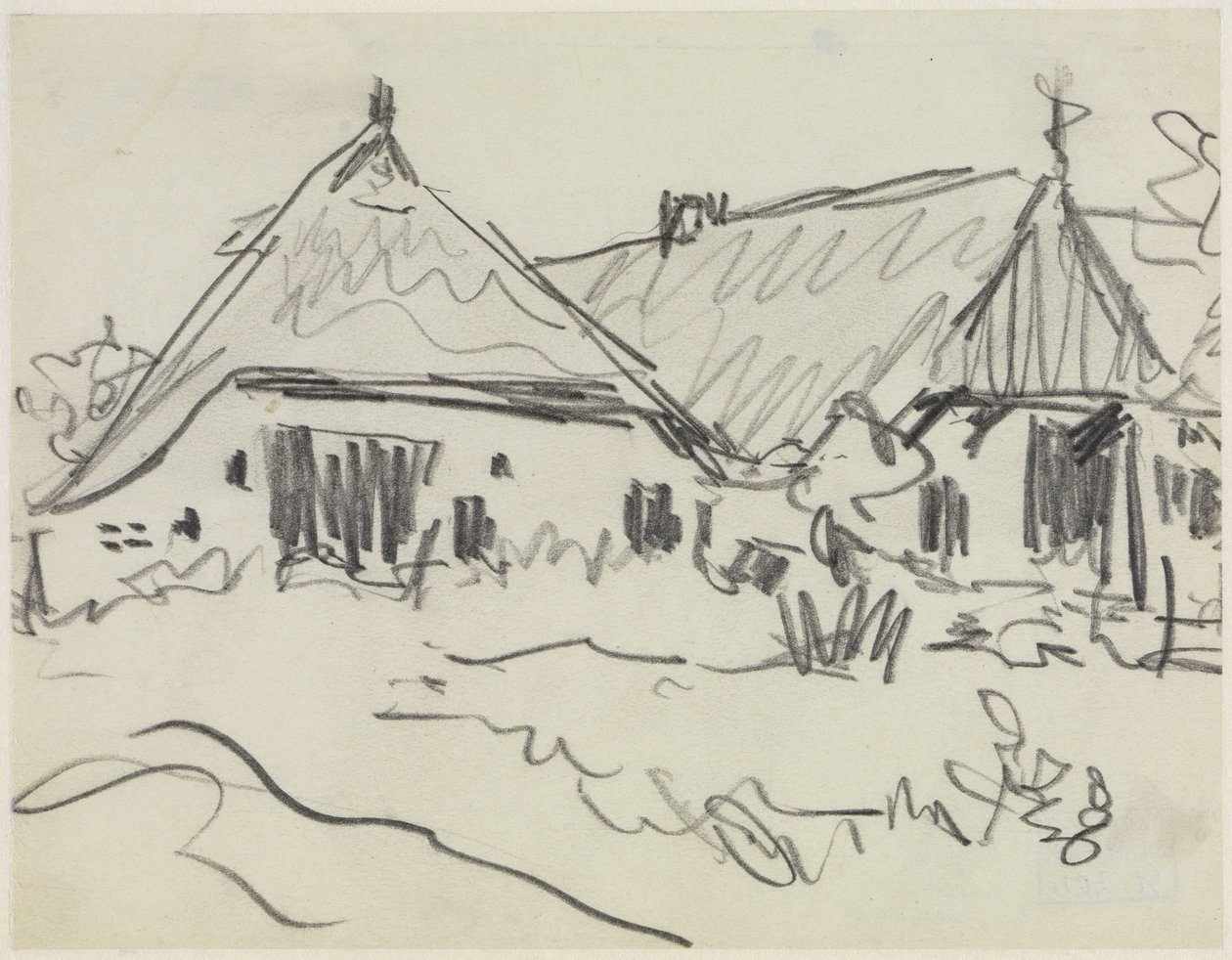 Två bondgårdar på Fehmarn av Ernst Ludwig Kirchner