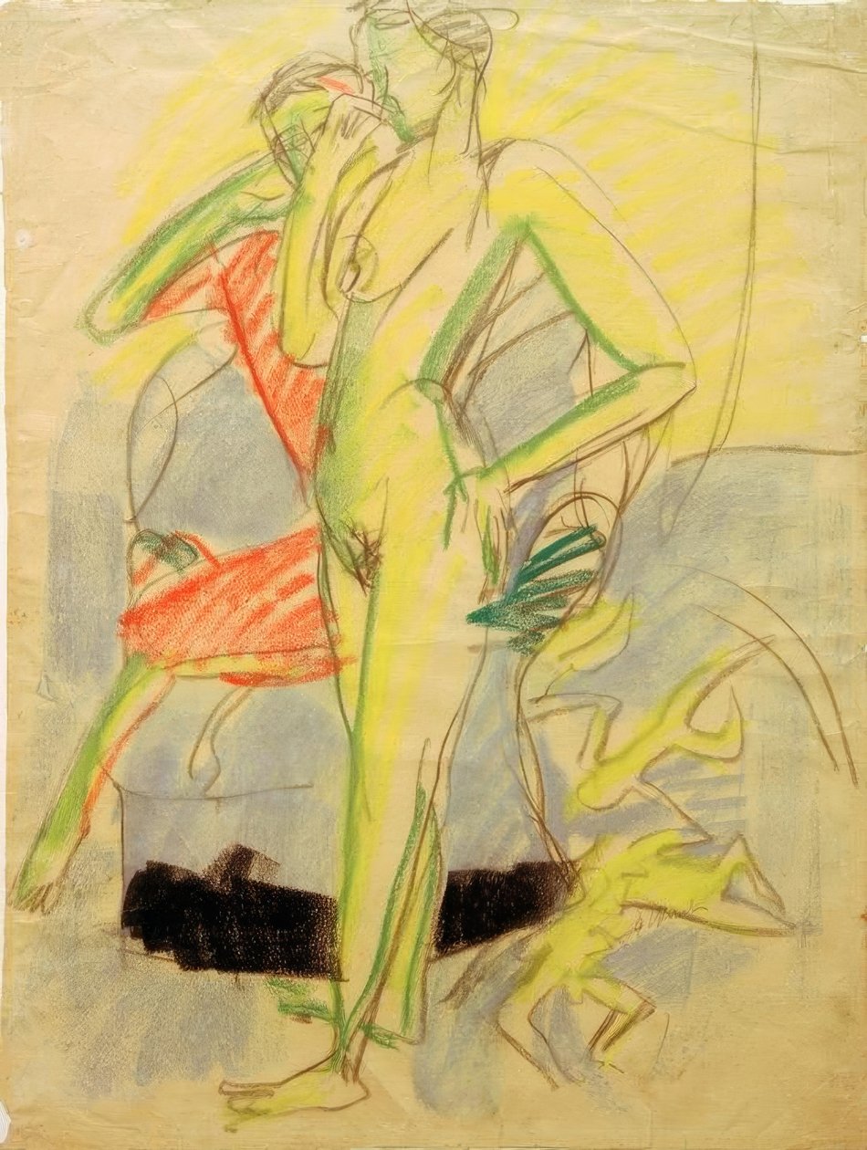 Två figurer i rummet av Ernst Ludwig Kirchner