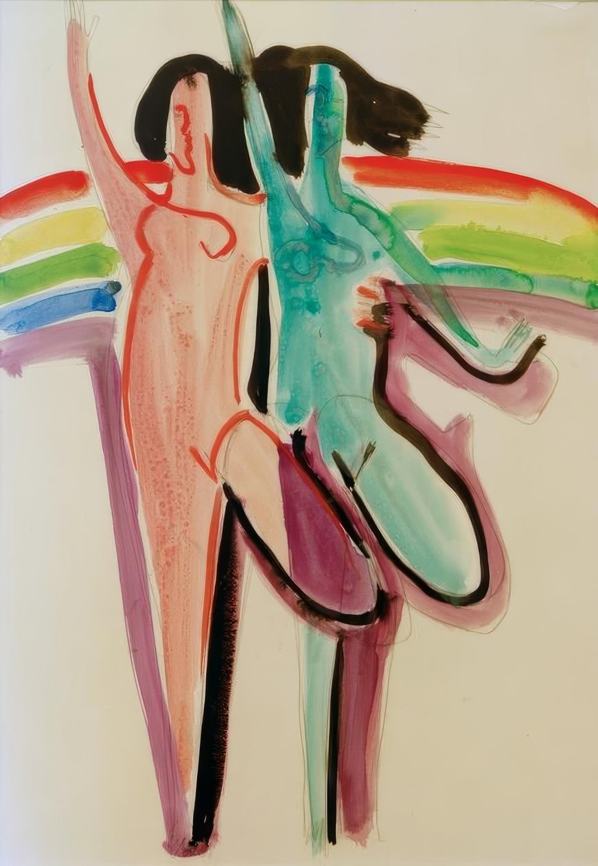 Två dansare av Ernst Ludwig Kirchner