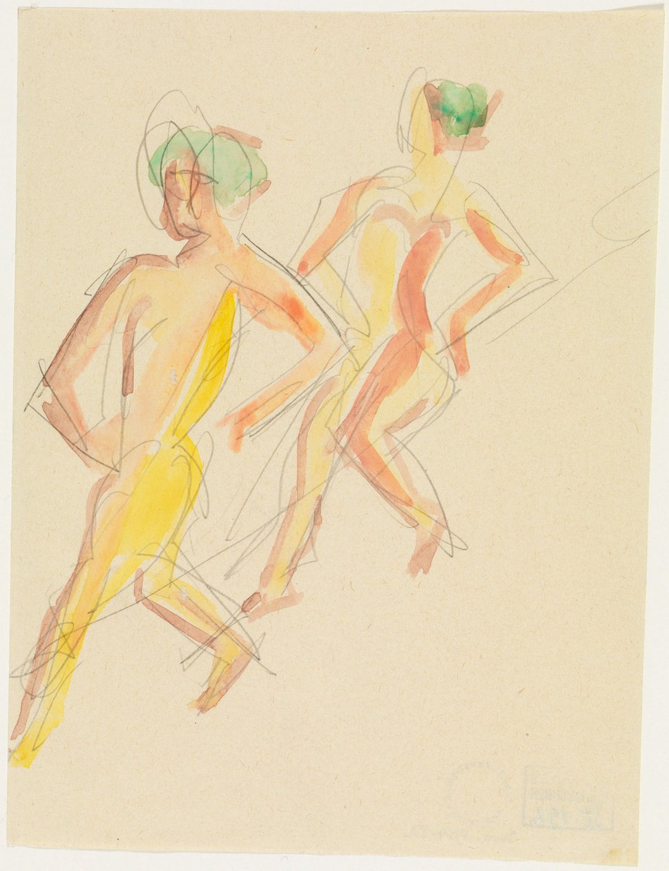 Två dansare av Ernst Ludwig Kirchner