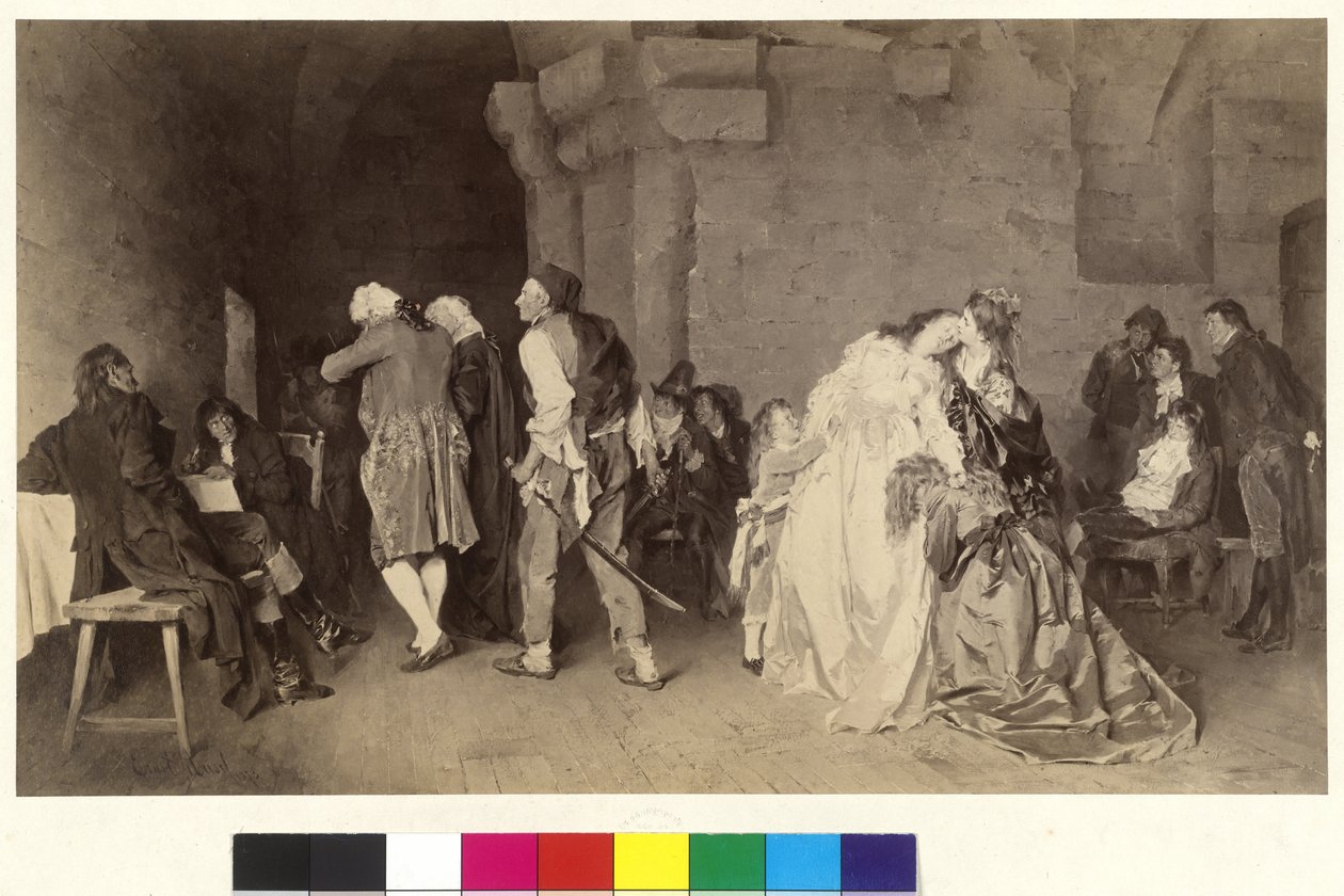 Lewis XVI:s farväl till Marie Antoinette och hans frigivning från fängelset av Ernst Meisel