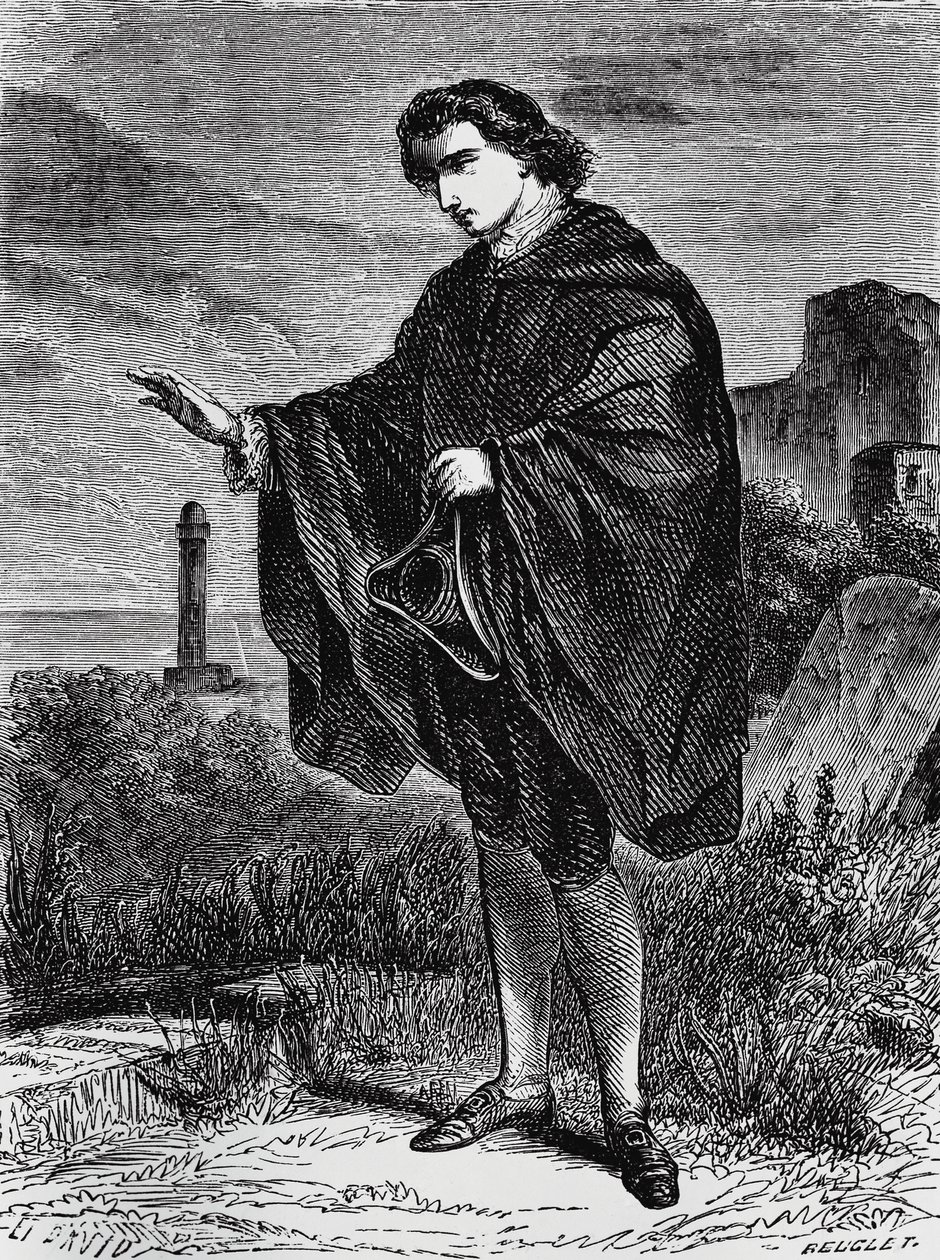 Illustration till Entail, novell av Ernst Theodor Amadeus Hoffmann (1776-1822), gravyr av Ernst Theodor Amadeus Hoffmann